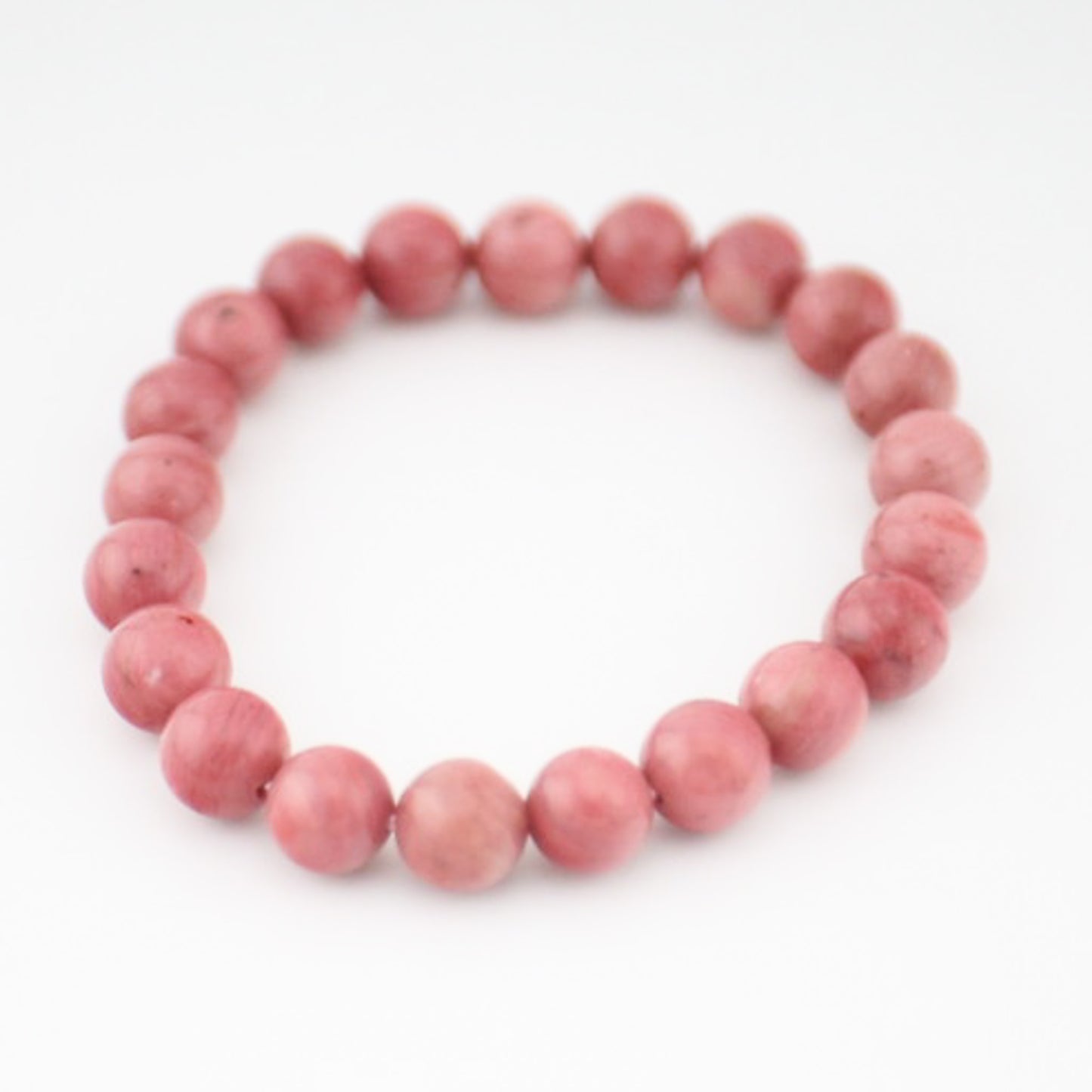 Natural Rhodochrosite Gemstone Round Beads