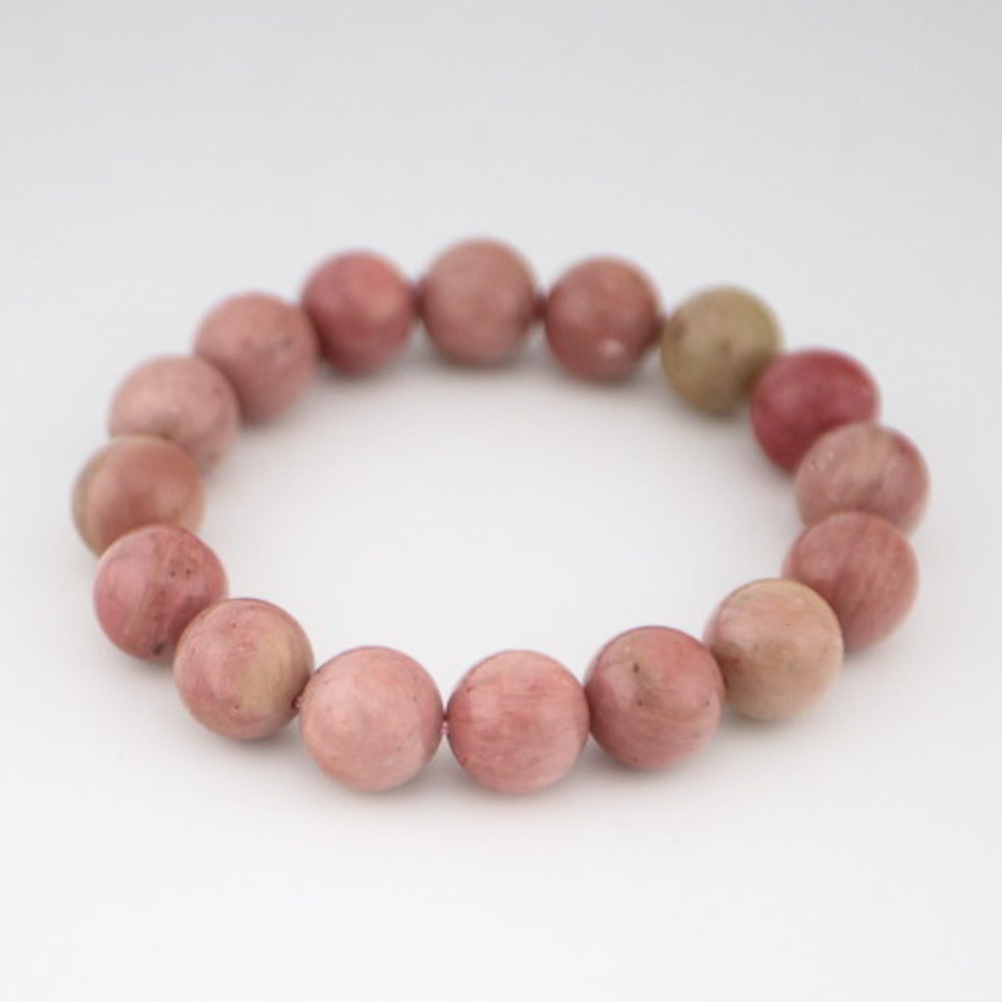 Natural Rhodochrosite Gemstone Round Beads