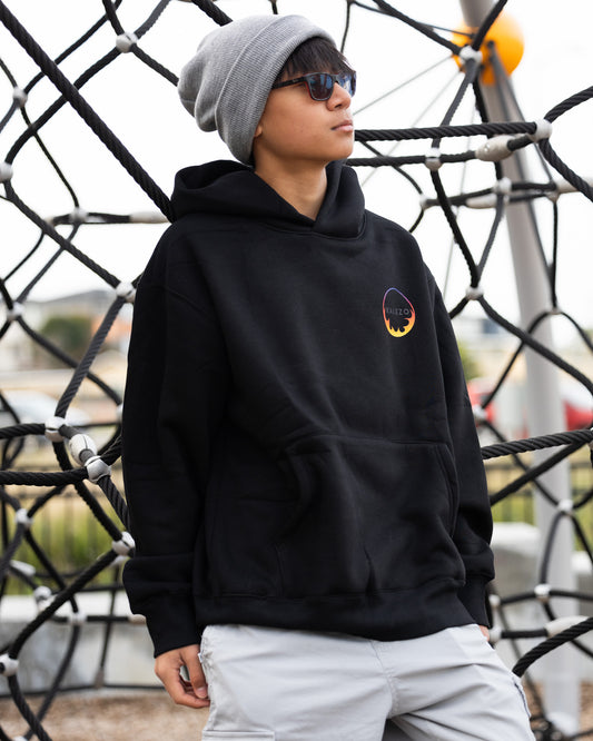 Black Oversized Pullover Hoodie