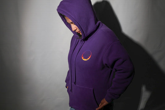 Purple Oversized Pullover Hoodie