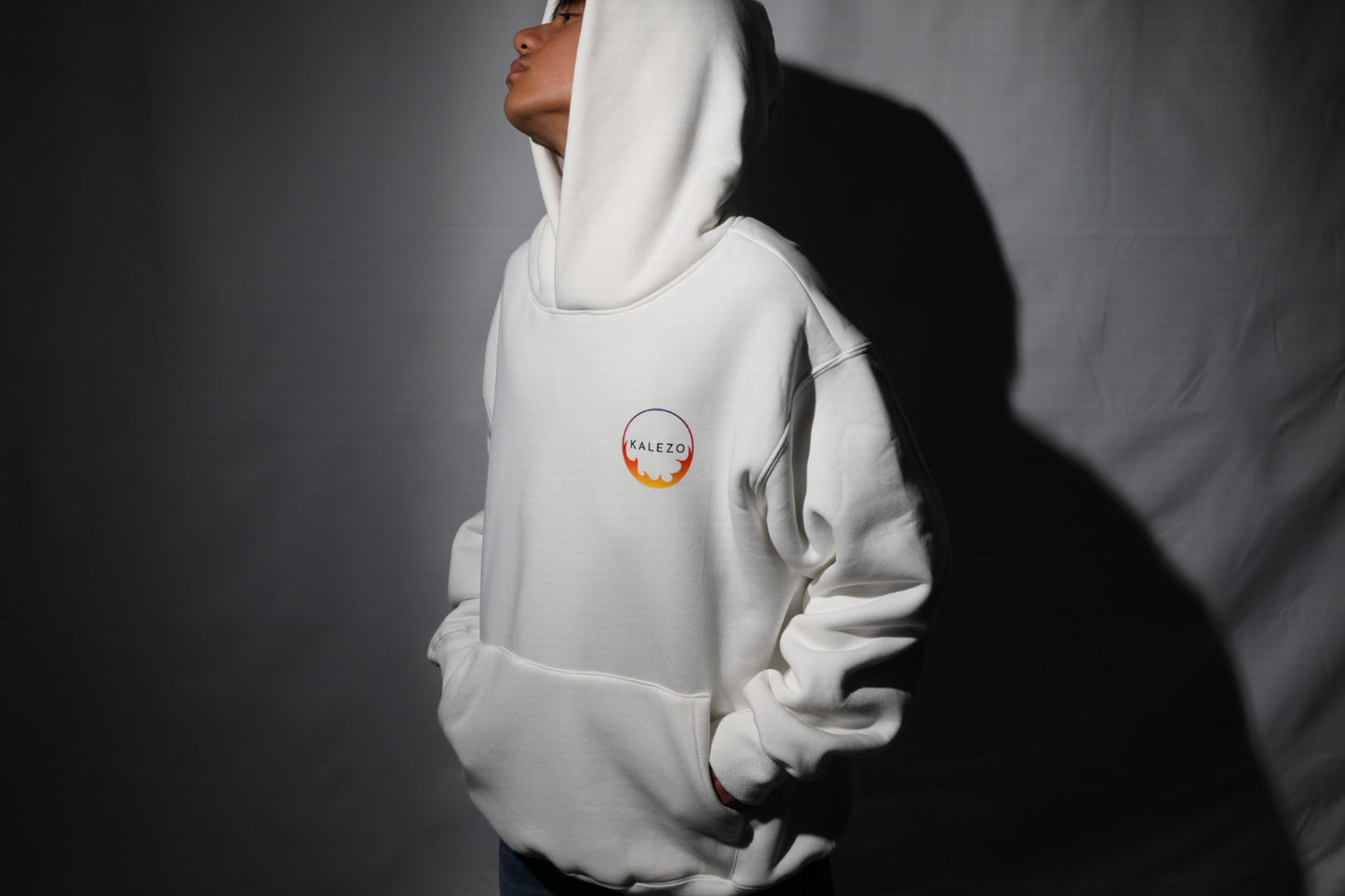 White Oversized Pullover Hoodie